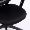 Ergonomic office chair in SEATTLE fabric (black) to associate with Designer Office Armchairs for Dining Room