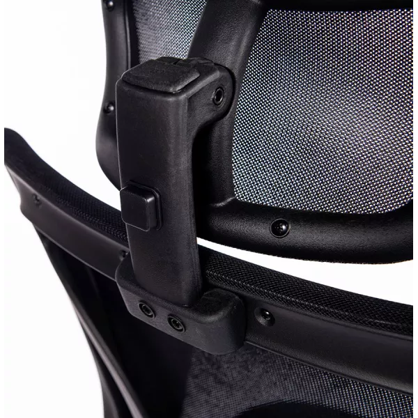 Ergonomic office chair in SEATTLE fabric (black) to associate with Industrial Office Chairs in Metal and Wood