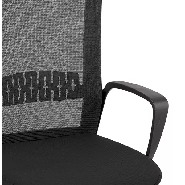 Fauteuil de bureau design en tissu MATTIA (noir)