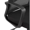 Fauteuil de bureau design en tissu MATTIA (noir)