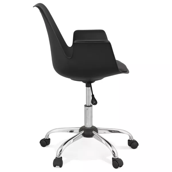 Chaise de bureau avec accoudoirs LORENZO (noir)