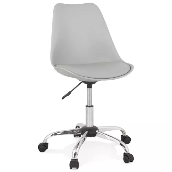 Chaise de bureau design sur roulettes ANTONIO (gris)