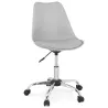 Chaise de bureau design sur roulettes ANTONIO (gris)