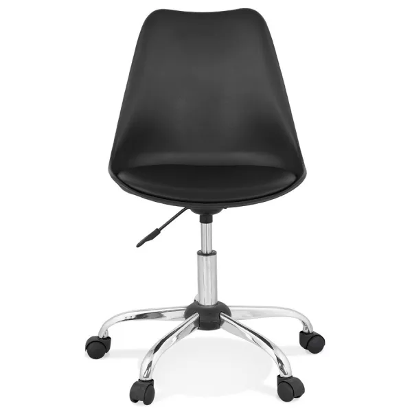 Chaise de bureau design sur roulettes ANTONIO (noir)