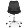 Chaise de bureau design sur roulettes ANTONIO (noir)