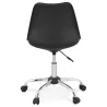 Chaise de bureau design sur roulettes ANTONIO (noir)