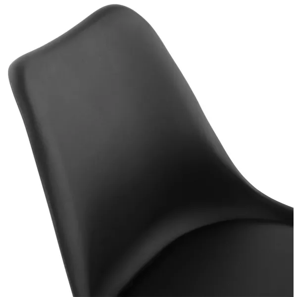 Chaise de bureau design sur roulettes ANTONIO (noir)