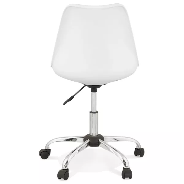 Chaise de bureau design sur roulettes ANTONIO (blanc)