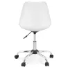 Chaise de bureau design sur roulettes ANTONIO (blanc)