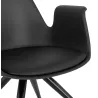 Chaise de bureau avec accoudoirs sur roulettes AMADEO (noir)