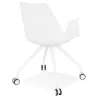 Office chair with armrests on wheels AMADEO (white) to associate with Modern Office Armchairs for an Elegant Interior