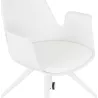 Office chair with armrests on wheels AMADEO (white) to associate with Practical and Robust Folding Office Chairs