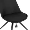 Chaise de bureau design sur roulettes en tissu ARISTIDE (noir)