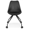 Chaise de bureau design sur roulettes ALVIZE (noir)