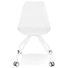 Chaise de bureau design sur roulettes ALVIZE (blanc)