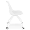 Chaise de bureau design sur roulettes ALVIZE (blanc)