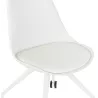 Chaise de bureau design sur roulettes ALVIZE (blanc)