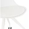 Chaise de bureau design sur roulettes ALVIZE (blanc)