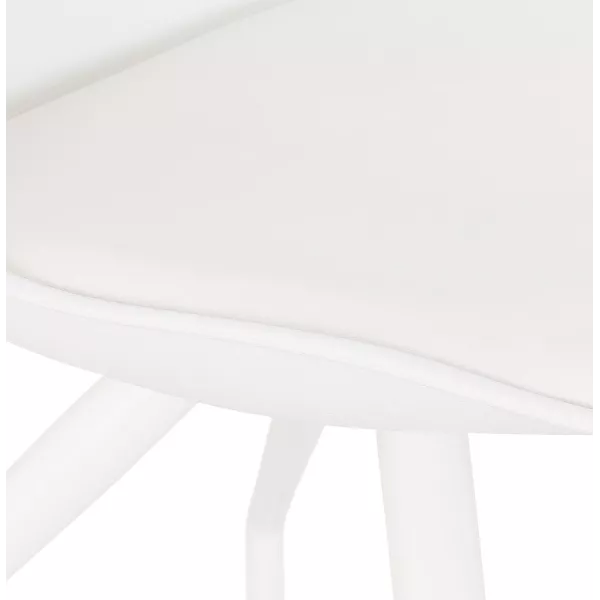 Chaise de bureau design sur roulettes ALVIZE (blanc)