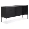 Buffet 2 portes 3 tiroirs 160 cm ALONZO (noir)