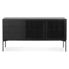 Buffet 2 portes 3 tiroirs 160 cm ALONZO (noir)