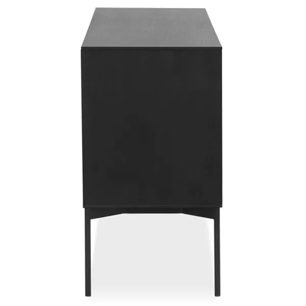 Buffet 2 portes 3 tiroirs 160 cm ALONZO (noir)