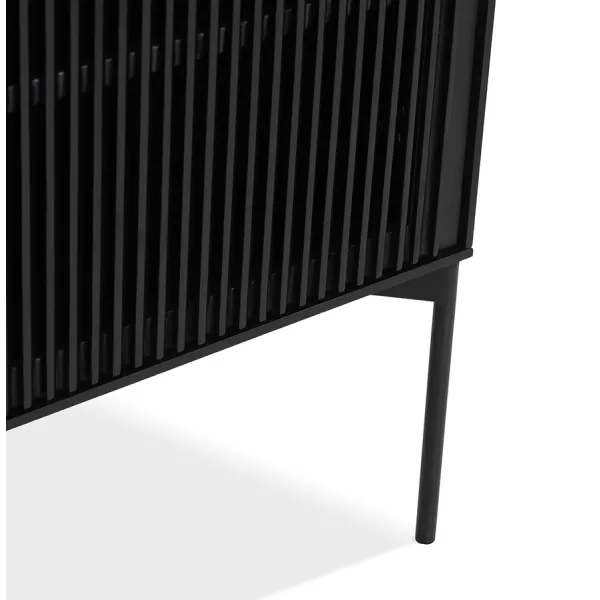 Buffet 2 portes 3 tiroirs 160 cm ALONZO (noir)