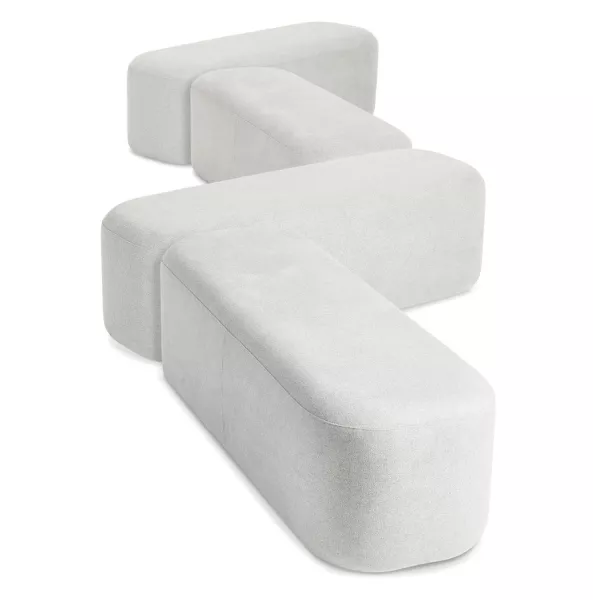 Pouf, banquette design 120 cm DAMIEN (gris clair)