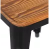 Tabouret bas industriel PEPITO (naturel, noir)