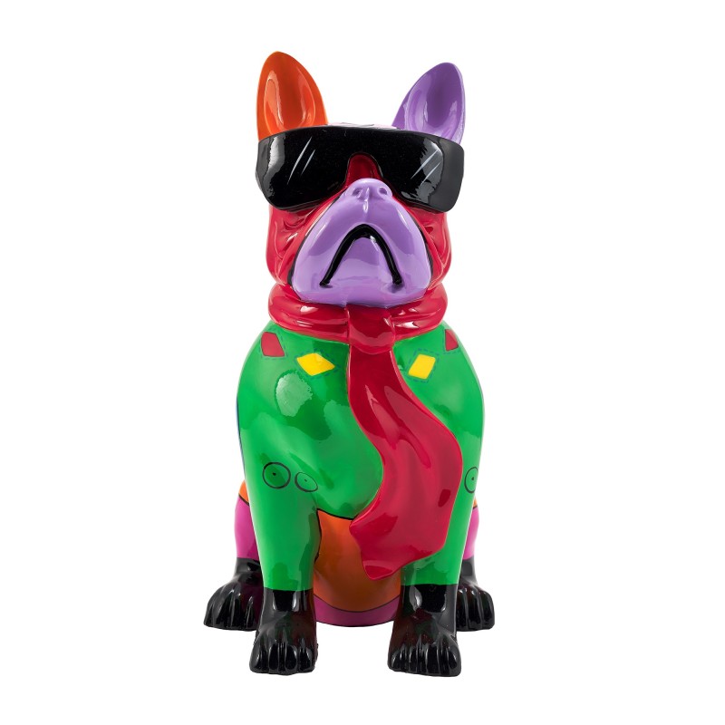 Statue décorative en résine CHIEN DEBOUT (H36 cm) (multicolore)