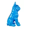 Statue décorative en résine BULLDOG ASSIS (H58 cm / L36 cm) (bleu)