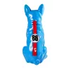 Estatua decorativa de resina BULLDOG SEATED (H58 cm / L36 cm) (azul)