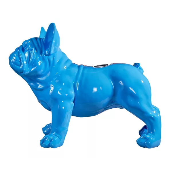 Dekorative Harzstatue BULLDOG STANDING (H45 cm / L57 cm) (blau)