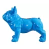 Statue décorative en résine BULLDOG DEBOUT (H45 cm / L57 cm) (bleu)