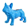 Statue décorative en résine BULLDOG DEBOUT (H45 cm / L57 cm) (bleu)