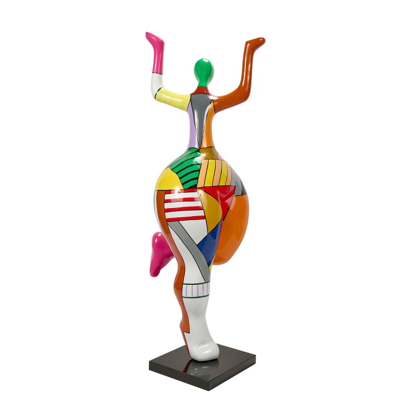 Statue decorative sculpture design WELCOME in resin H155 cm (Multicolored)