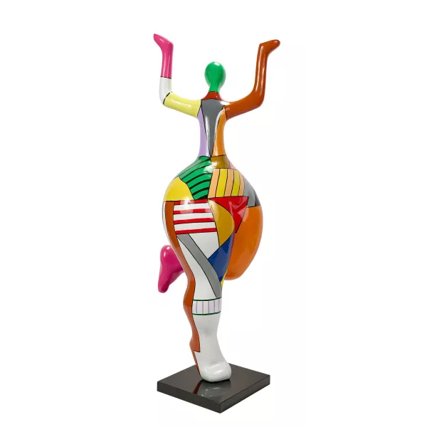 Statua scultura decorativa disegno BENVENUTO in resina H155 cm (Multicolore)