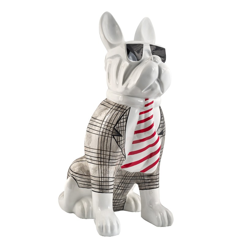 Statue décorative en résine BULLDOG ECOSSAIS (H100 cm) (multicolore)