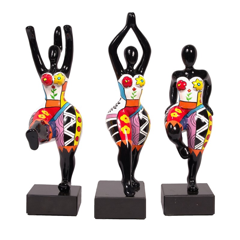 Statue decorative sculpture design WELCOME in resin H155 cm (Multicolored)