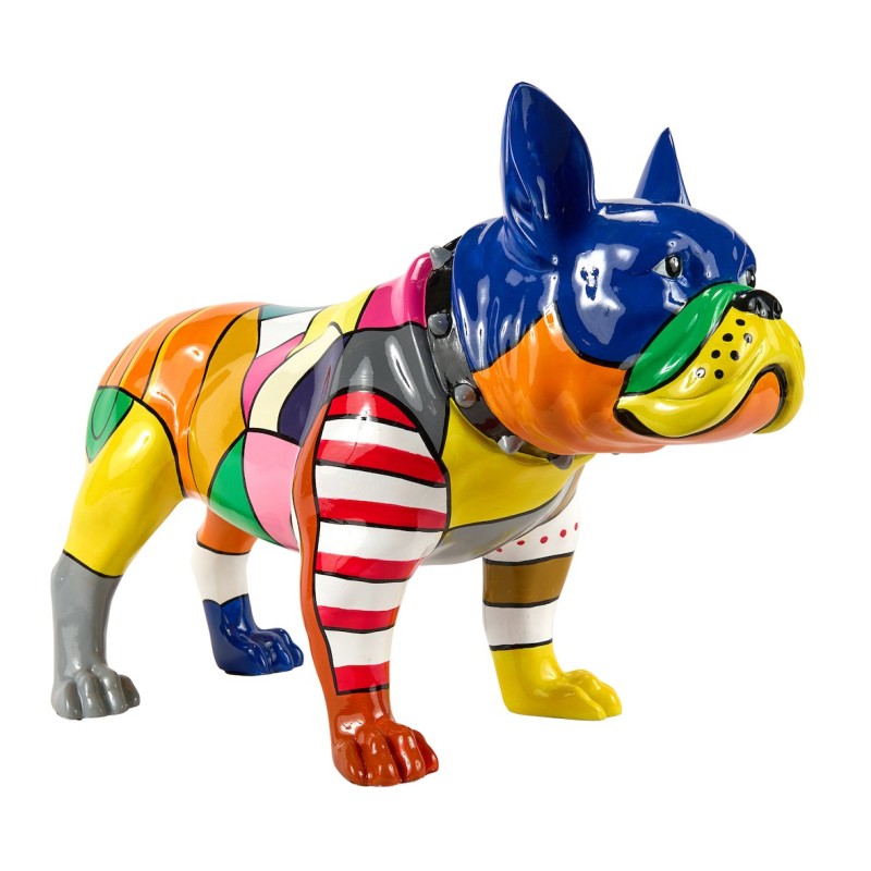 Statue décorative en résine CHIEN DEBOUT (H43 cm / L58 cm) (multicolore)