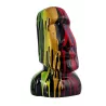 Statue décorative en résine TETE DE MOAI TRASH (H43 cm) (noir)