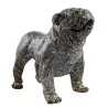 Statue décorative en résine BULLDOG pailleté (H70 cm / L90 cm) (noir)