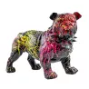 Statue décorative en résine BULLDOG SPLASH DEBOUT (H40 cm) (noir)