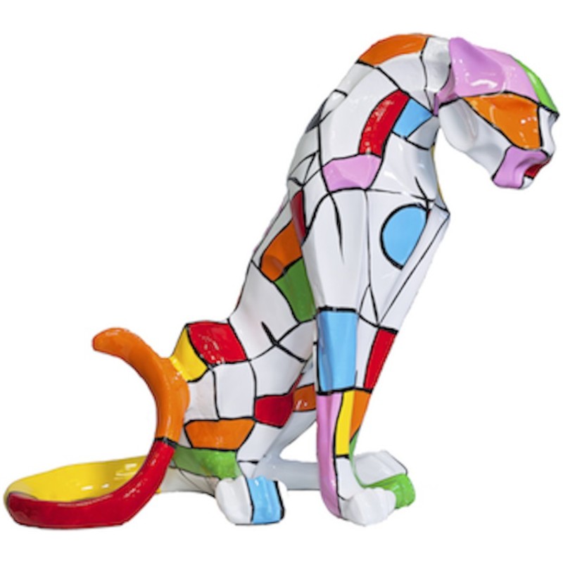 Statue décorative en résine PANTHERE (H45 cm) (multicolore)