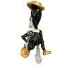 Decorative resin statue PHILEON BUTLER (H60 cm) (grey, black, gold)