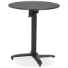 Table de terrasse pliable ronde pied noir ROSIE (Ø 68 cm) (noir)