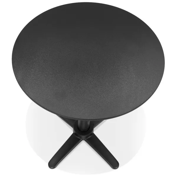 Table de terrasse pliable ronde pied noir ROSIE (Ø 68 cm) (noir)