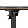 Table de terrasse pliable ronde pied noir ROSIE (Ø 68 cm) (noir)