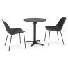 Table de terrasse pliable ronde pied noir ROSIE (Ø 68 cm) (noir)