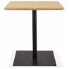 Table design carré pied noir ADRIANA (naturel) (70x70 cm)